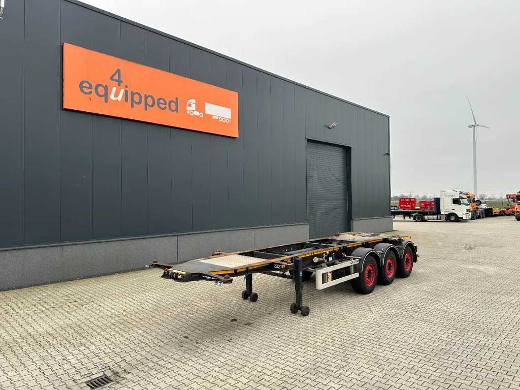 Burg 20FT ADR (EX/II, EX/III, FL, AT) Chassis, leeggewicht: 3.690kg, SAF INTRADISC, 2x Liftaxle, NL-chassis, APK: 08-2025