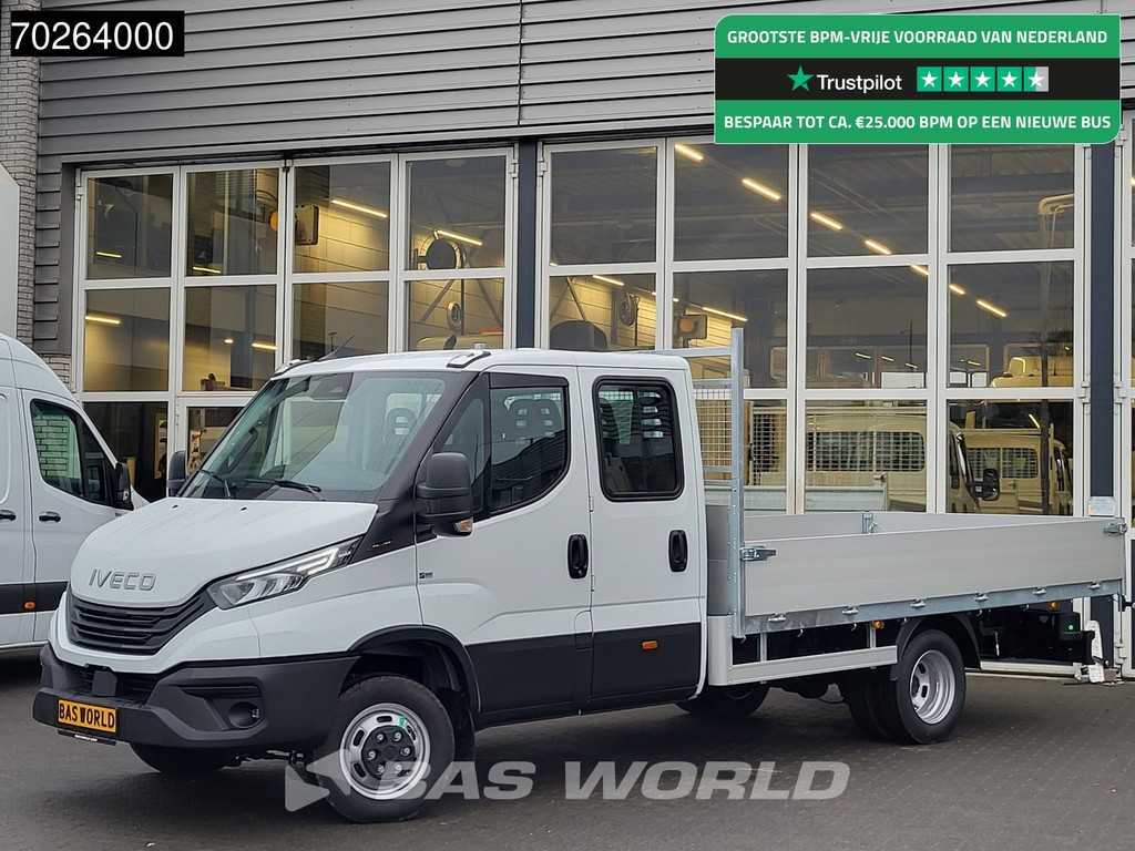 Iveco Daily 35C18 3.0 180PK Nwe model 2025 NL Open laadbak Dubbel Cabine Navi Camera Cruise LED 3,5T Trekvermogen Pritsche Pickup 3m3 Airco Dubbel cabine Cruise control