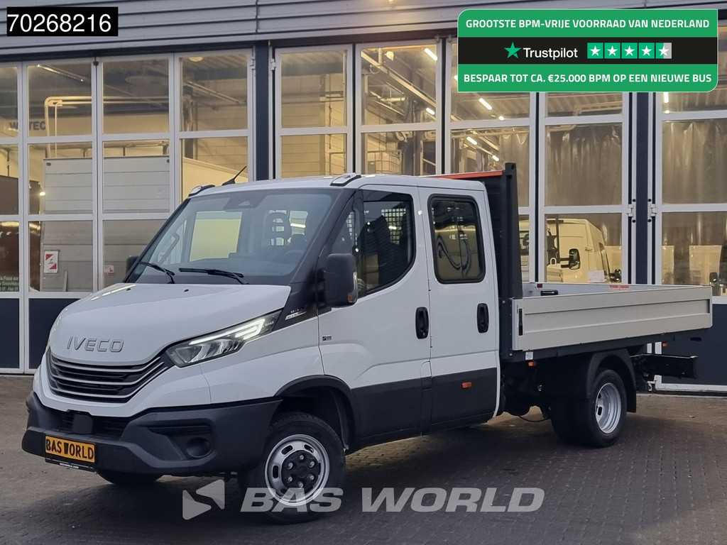 Iveco Daily 35C21 3.0 210PK 2025model Dubbel Cabine Open laadbak 3.5t Trekhaak CarPlay ACC LED Pritsche Pickup Airco Dubbel cabine Trekhaak