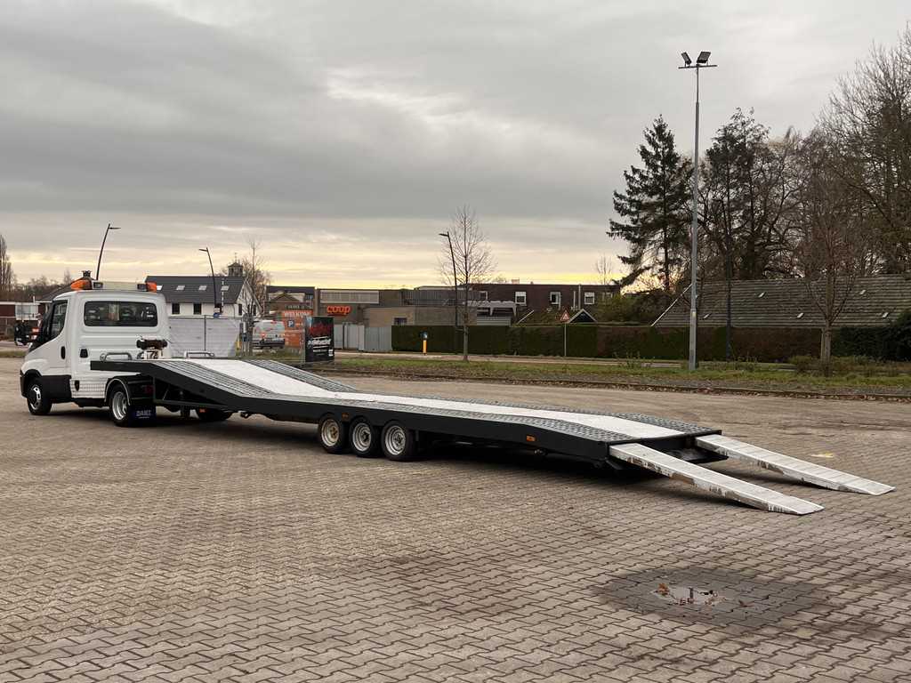 VELDHUIZEN P27-3 Autotransporter Be combi BE BE-oplegger Autotransporter voor 2 auto's Pneumatische rijplaten