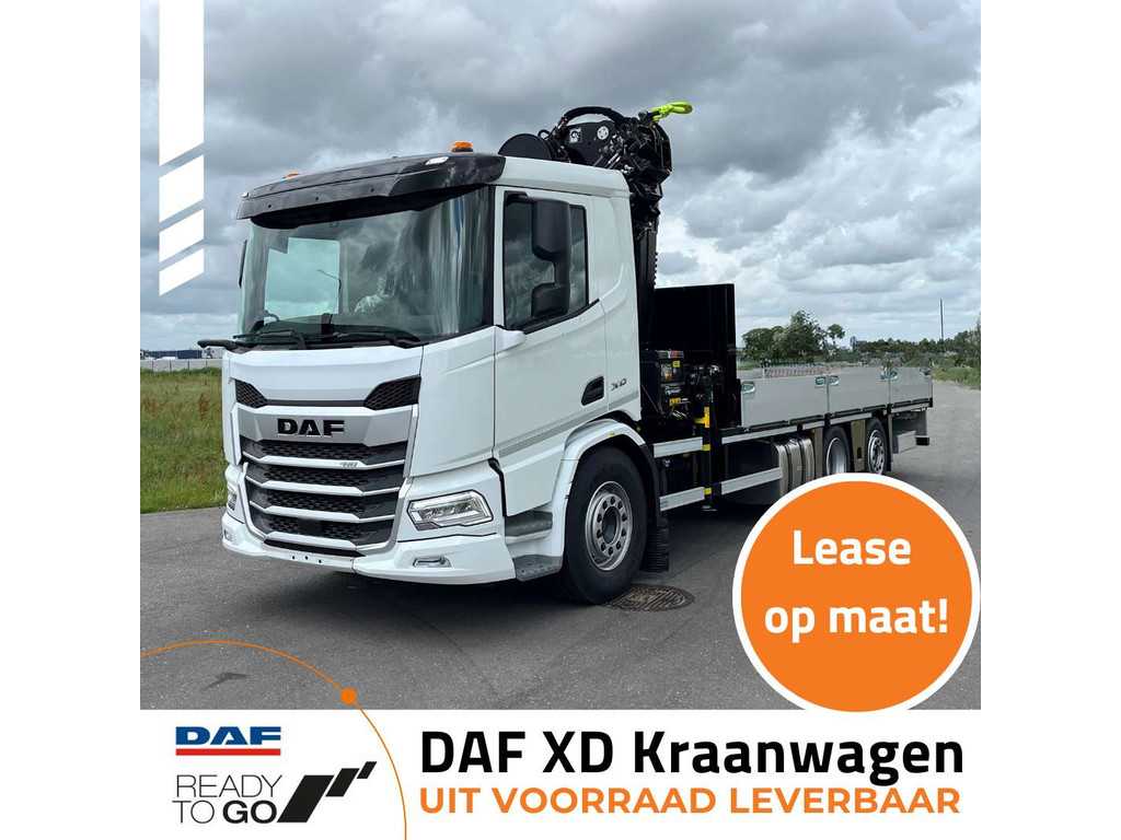 DAF XD410 FAN kraanwagen met HIAB X-Hipro 418 EP5 / Vloerhoogte 101 cm /  DIRECT LEVERBAAR! ** READY TO GO **