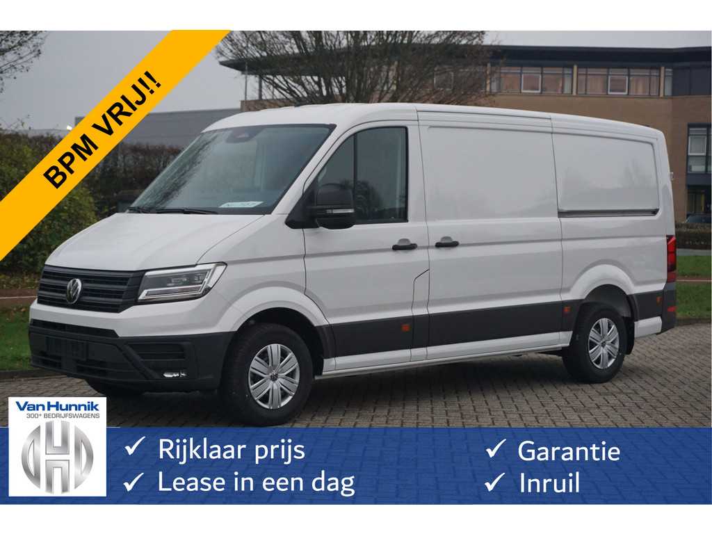 Volkswagen Crafter 35 177PK L3H2 AUT Facelift BPM VRIJ!! 13" Navi, Cam, Gev. Stoel, LED, 2x Schuifdeur!! NR. 756