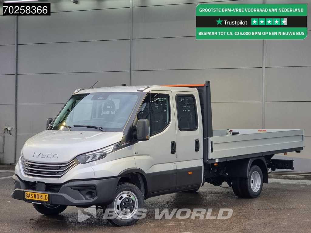 Iveco Daily 35C21 Automaat 2025model Open laadbak Dubbel Cabine CarPlay ACC LED 3,5T Trekvermogen Pritsche Pickup Airco Dubbel cabine