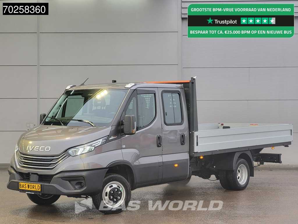 Iveco Daily 35C21 Automaat 2025model Open laadbak Dubbel Cabine CarPlay ACC LED 3,5T Trekvermogen Pritsche Pickup Airco Dubbel cabine