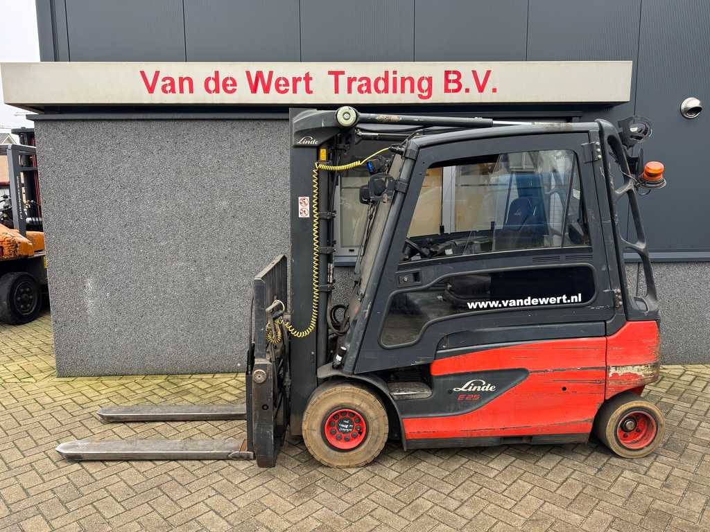heftruck LINDE E25L triplo450 freelift/sideshift/vorkversteller/uitschuif ACCU2021! 2016