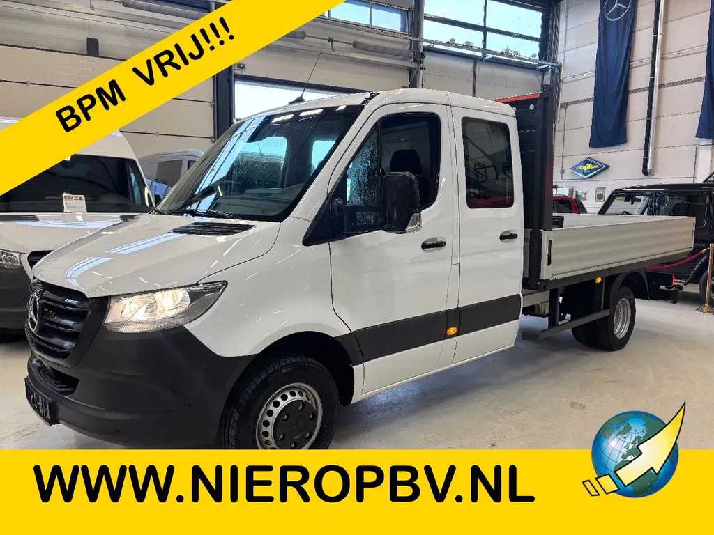 Mercedes-Benz Sprinter 517CDI Dubbelcabine 6 Persoons Openlaadbak Airco Cruisecontrol Trekhaak NIEUW BPM VRIJ