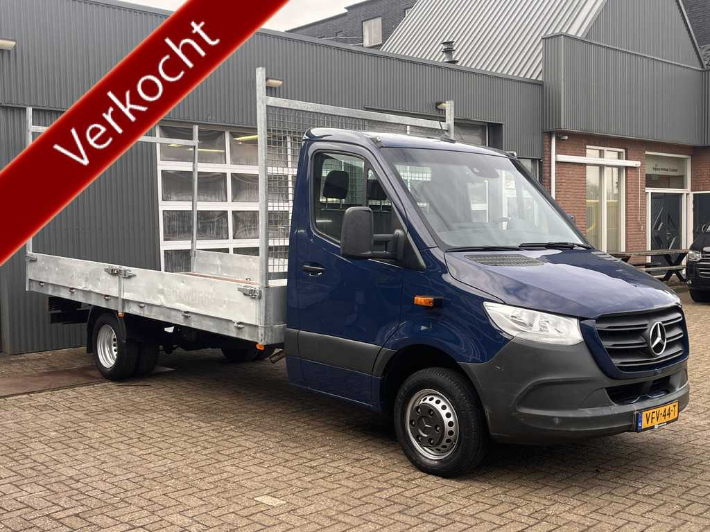 Mercedes-Benz Sprinter 514 2.2 CDI L4 Automaat Airco Trekhaak 2000kg Gereedschapskist Telefoonverbinding Maxi 3-Persoons Open laadbak Pick-up p-up Euro 6 Wielbasis 432cm