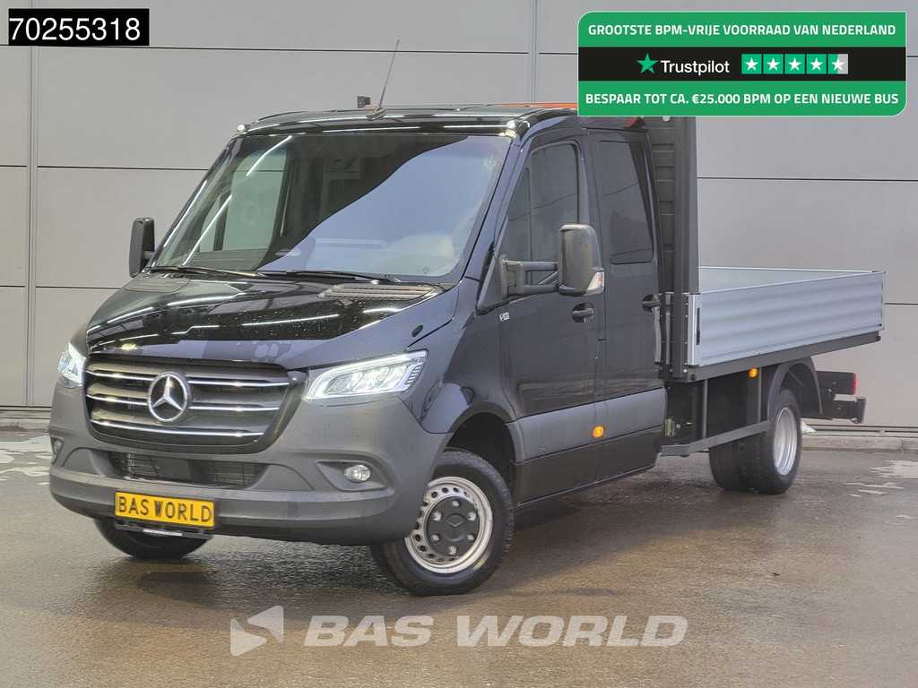 Mercedes Sprinter 519 CDI Automaat Open Laadbak Dubbel Cabine 3.5t trekhaak LED Navi Camera ACC Pickup Pritsche Airco Dubbel cabine Trekhaak Cruise control