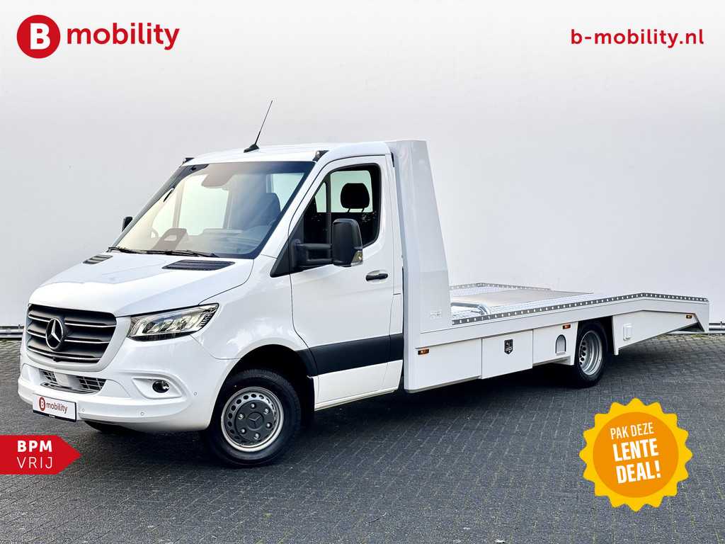 Mercedes-Benz Sprinter 519 CDI Tijhof AluLiner Luchtvering NIEUW! MJ.2025 Autotransporter/ Oprijwagen | Lier | 3-Zitplaatsen | AppleCarPlay | DAB | Adaptive Cruise Control | Navigatie | Trekhaak