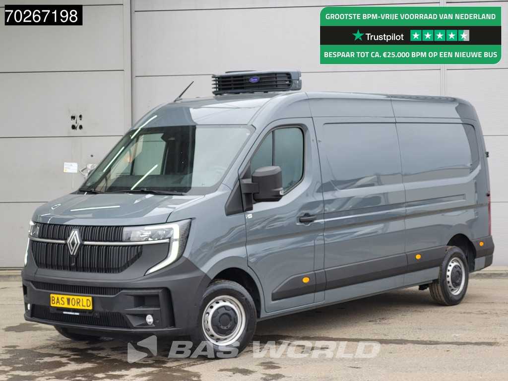Renault Master 130PK Koelwagen Vriezer -18 Carrier Xarios 200 230V stekker LED Camera Parkeersensoren Airco Cruise Vries Koeler Kühlwagen Kühler Frigo 9m3 Airco Cruise control