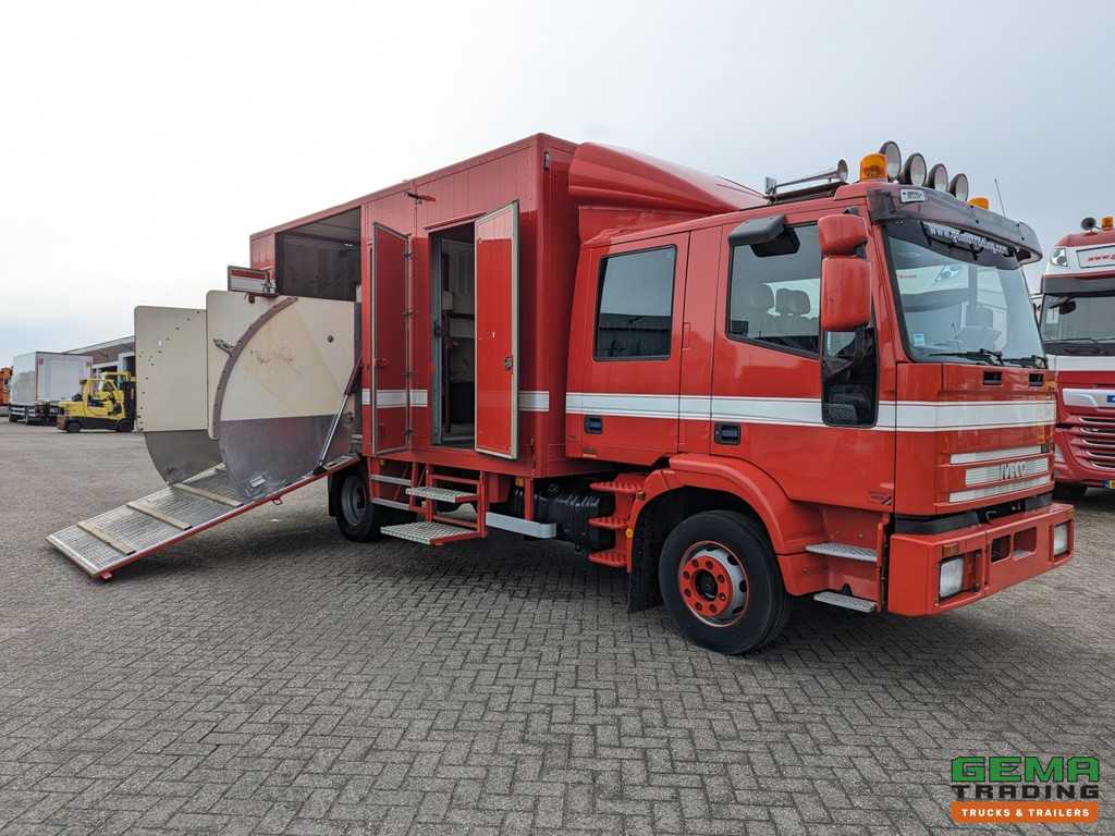 Iveco Tector ML120E24D 4x2 Euro3 DubbelCabine - Paardenwagen 3-Paards - Kleedruimte - Hydraulische klep- TOP! 3581
