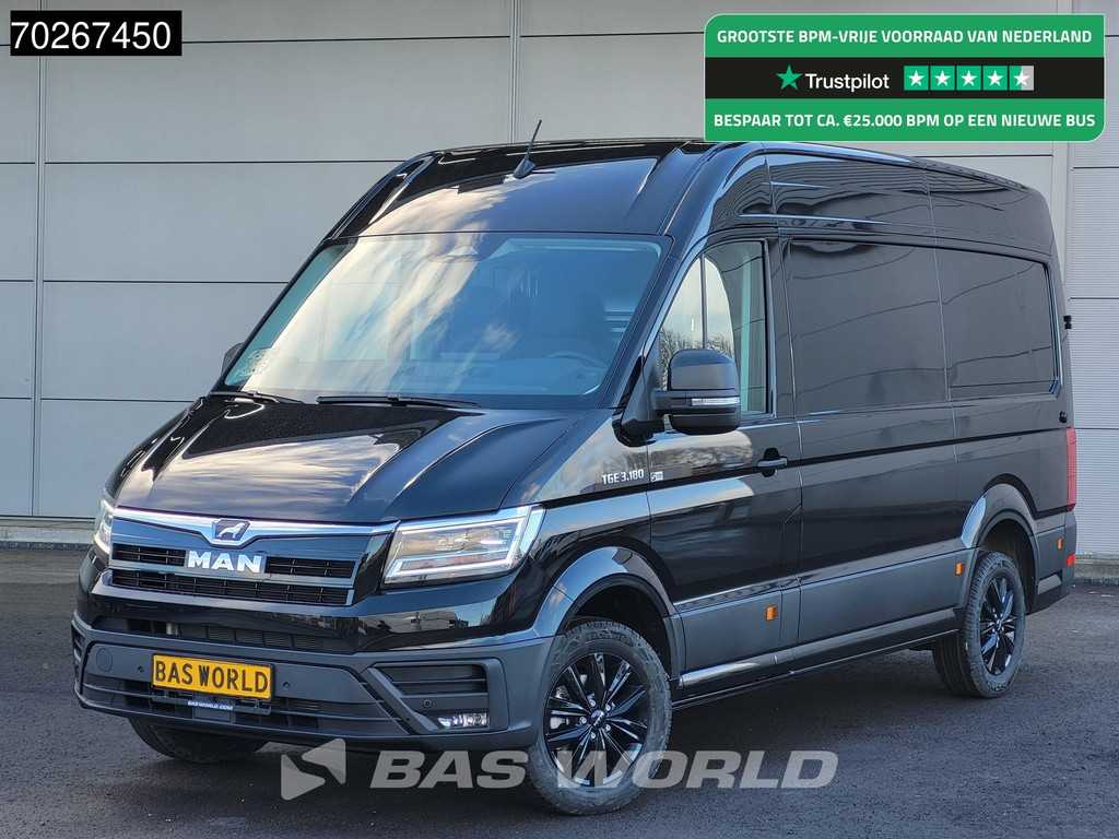 MAN TGE 3.180 Automaat 2025 model Facelift Black Edition L3H3 ACC Trekhaak L2H2 11m3 Airco Trekhaak