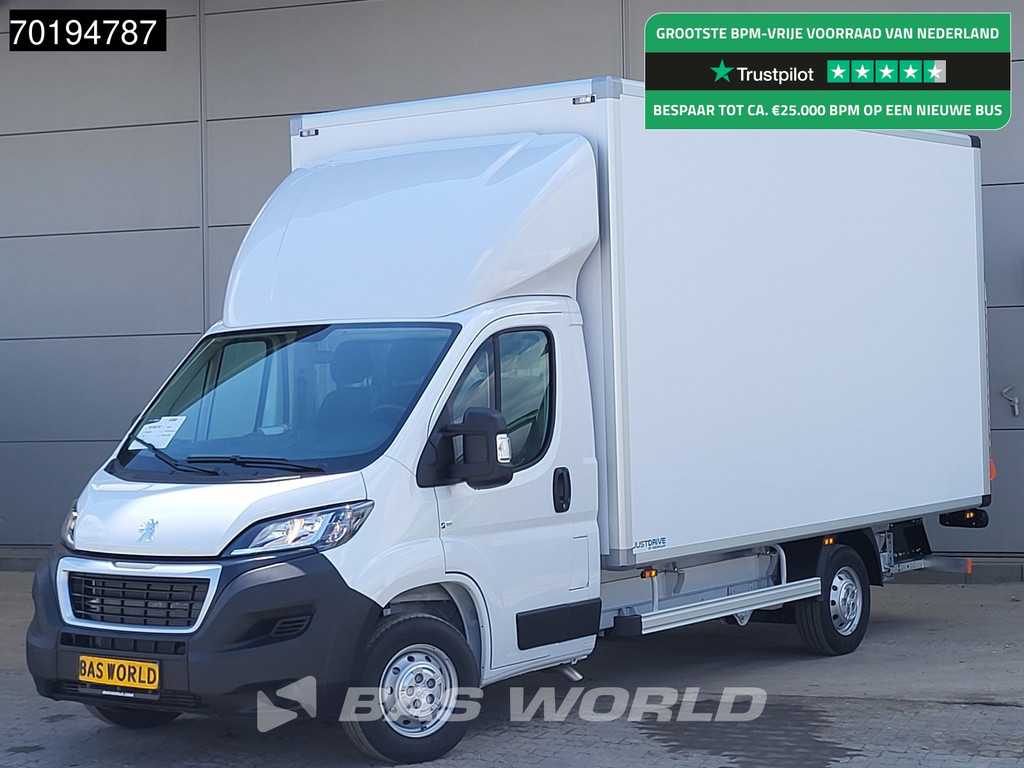 Peugeot Boxer 165PK Bakwagen Laadklep Zijdeur Lat om lat Airco Bluetooth Radio Meubelbak Koffer Gesloten laadbak 21m3 Airco Cruise control