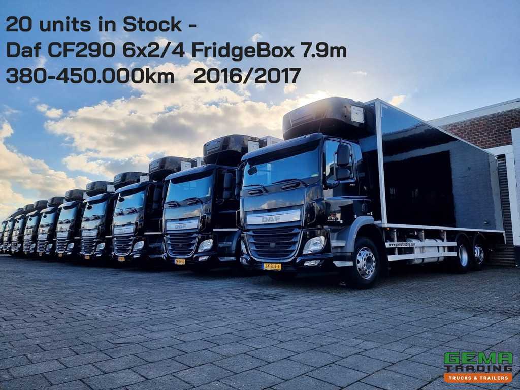 DAF CF 280 FAN 6x2/4 DagCab Euro6 - Koel-VriesBak 7.9m + Carrier Supra 1150MT + Laadklep 2000kg - 10/2025APK 3355