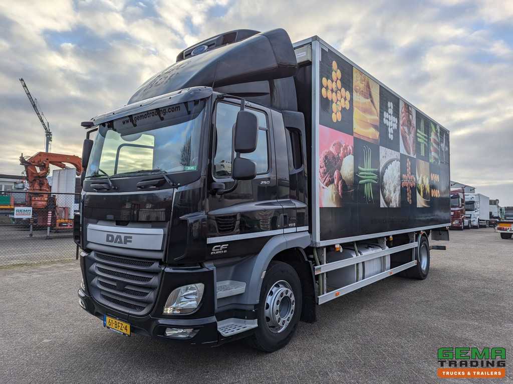DAF CF 250 FA 4x2 DayCab Euro6 - Koel-VriesBak 7.5m + Carrier Supra 850MT + Laadklep 2000kg - 05/2025APK