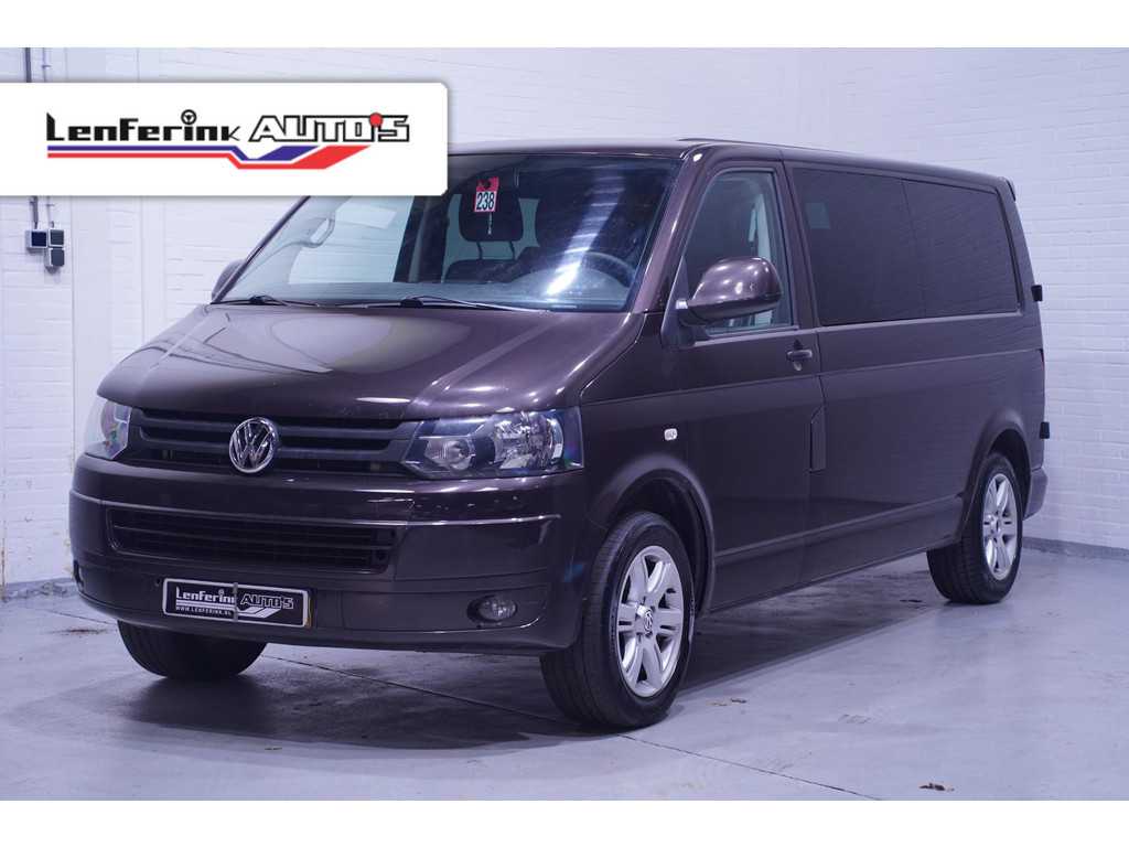 Volkswagen Transporter 2.0 TDI 140 pk Dubbel Cabine DSG Aut. Navi Trekhaak, 17" LMV, Airco, Cruise Control, 6-Zits