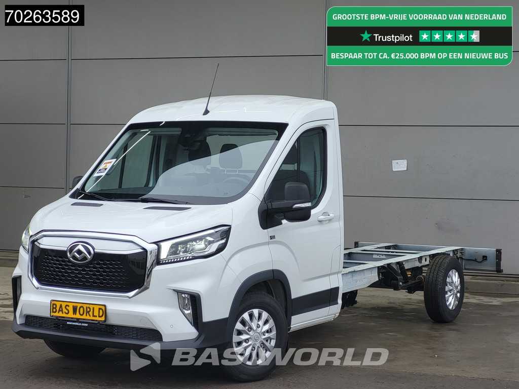 Maxus eDeliver 9 204PK 65kWh Automaat Elektrisch Chasis Cabine L4 400cm WB Fahrgestell Airco