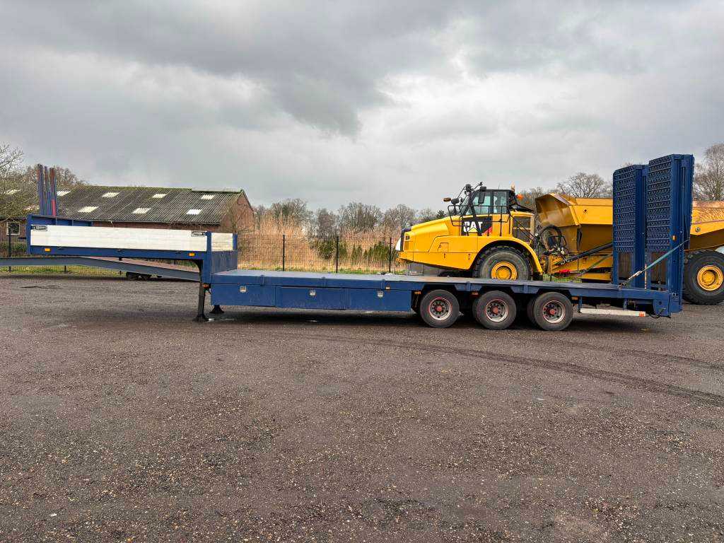Nooteboom Lowloader tieflader 3 assen leaf spring, laadklep