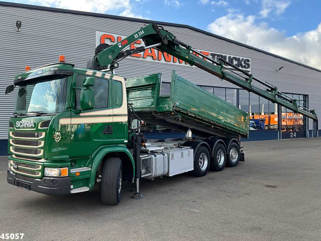 Scania G 490 8x4 Euro 6 Hiab 24 Tonmeter laadkraan