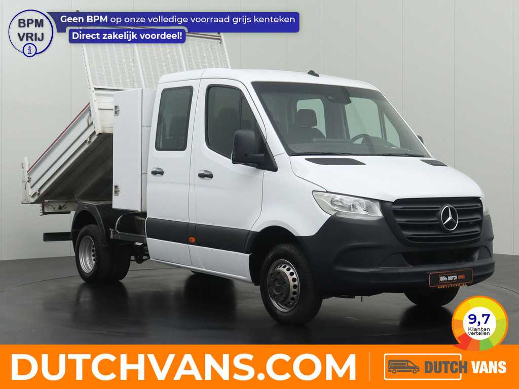Mercedes-Benz Sprinter 514CDI 7G-Tronic Automaat Kipper Dubbele Cabine | 3500Kg Trekhaak | 7-persoons | Toolbox