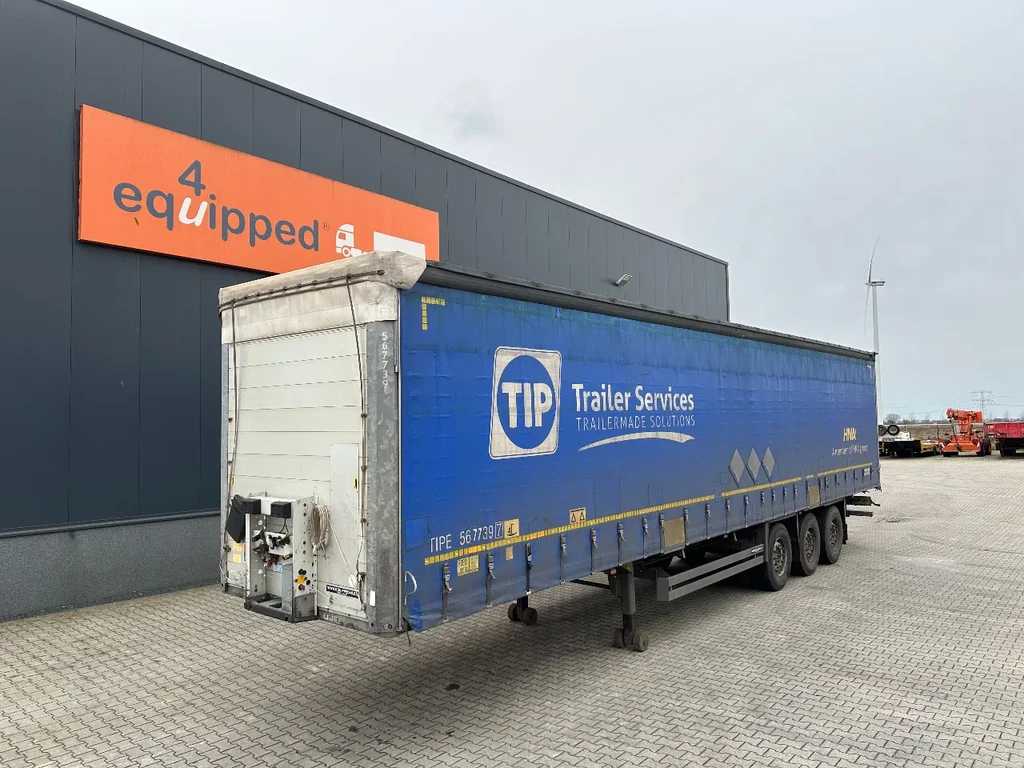 Schmitz Cargobull TOP: 80% Reifen, Scheibenbremsen, Rungtasschen, galvanisiert, XL,Huckepack, 2x22 vert. Aluminiumbretter, NL, APK: 07/25, mehr vo