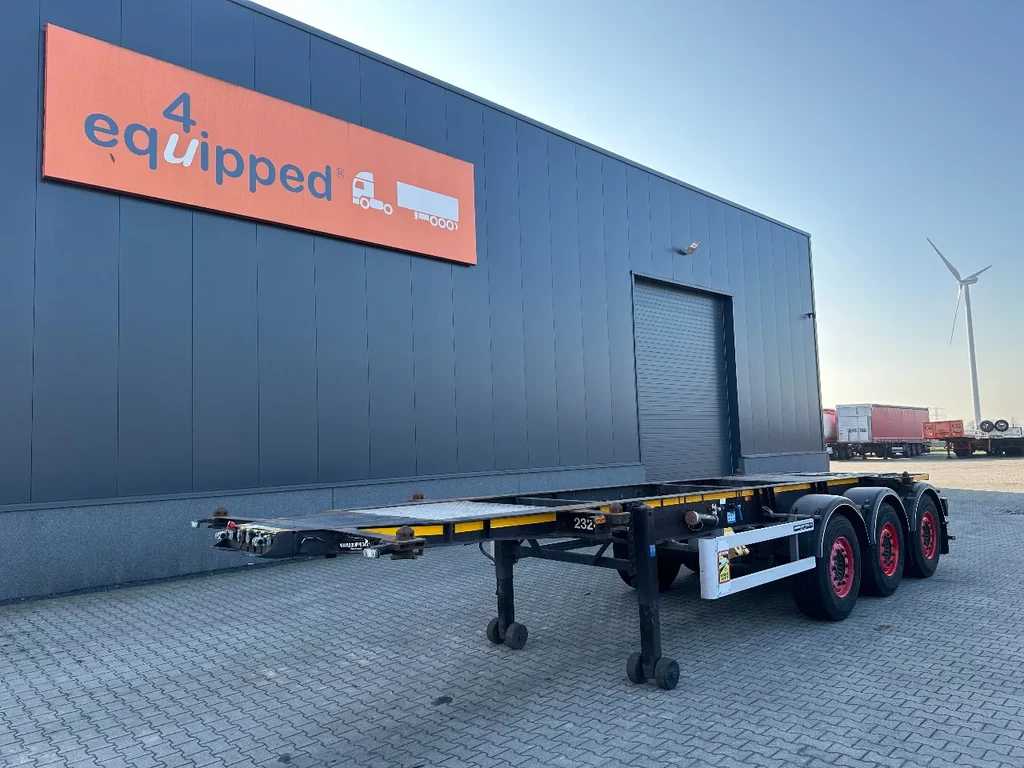 Burg 20FT ADR (EX/II, EX/III, FL, AT) Chassis, empty weight: 3.690kg, SAF INTRADISC, 2x Liftaxle, NL-chassis, APK/ADR: 08-2025