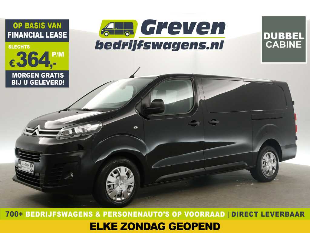 Citroën Jumpy 2.0 BlueHDI L3H1 | Dubbele Cabine | 6 Persoons | Airco Cruise 2xSchuifdeur Carplay 360Camera Navi PDC Elektrpakket