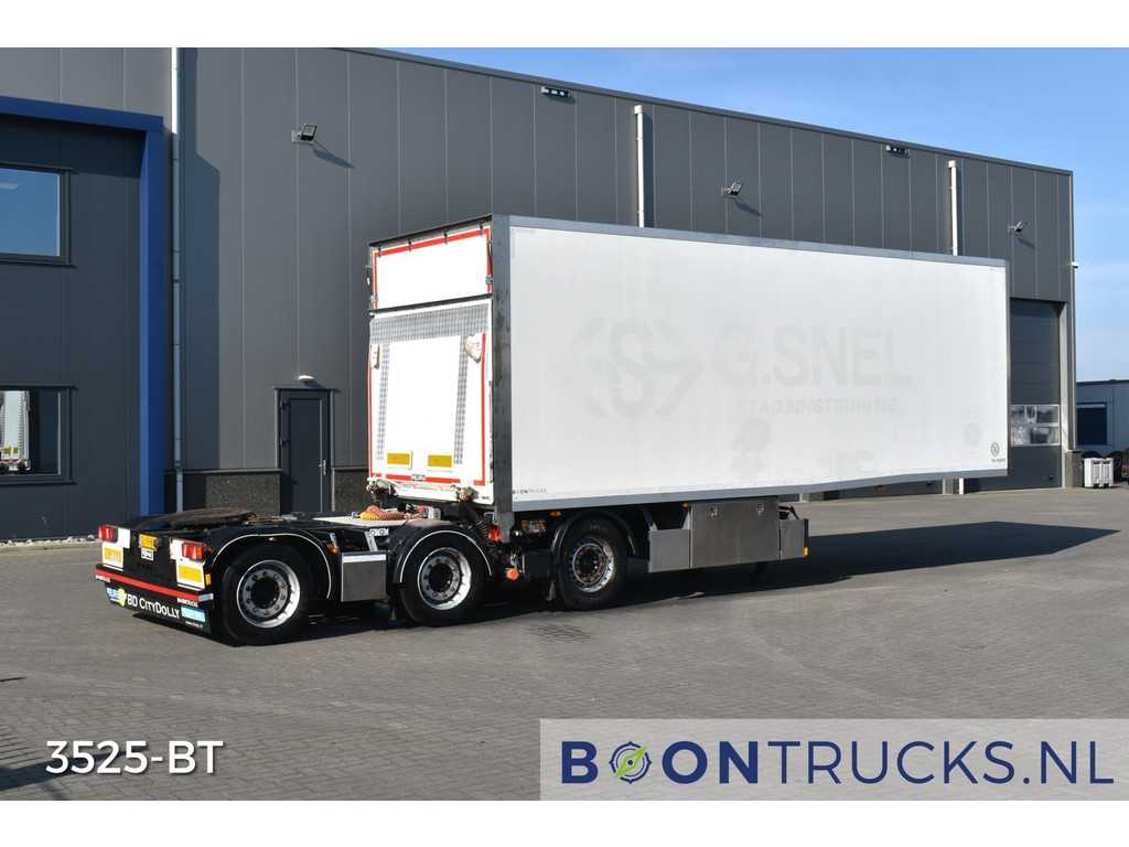 D-Tec CTD-40-03DB CITY DOLLY ISO BOX LZV | STEERING AXLE * TAIL LIFT * NL TRAILER * APK 08-2025