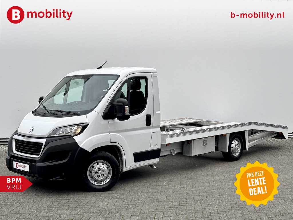 Peugeot Boxer Tijhof 335 2.2 BlueHDi 165PK 1.599kg Laadverm. Luchtvering Autotransporter | Lier | Cruise Control | DAB Audio | Navigatie | Trekhaak 3.500kg