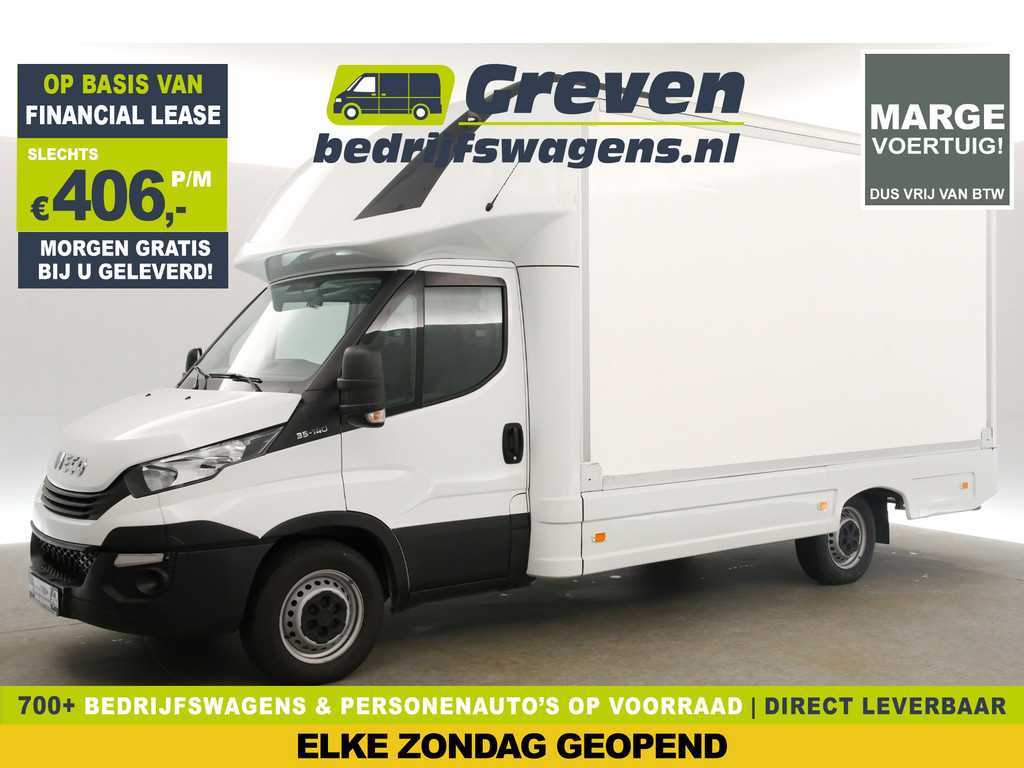 Iveco Daily 35S14 2.3 410 Marge Foodtruck Verkoopwagen 3500KG Bakwagen Bezorgauto Zijdeur Camper Inrichting Kasten Achterdeur Airco Camera Treeplank