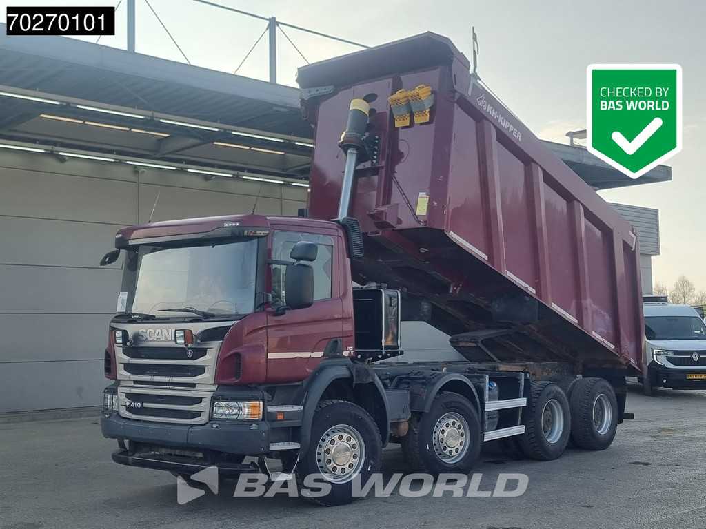 Scania P410 8X4 28m3 KH Kipper Big-Axle Steel suspension Euro 6