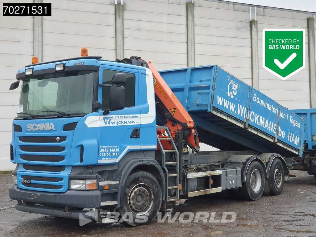 Scania R440 6X2 Palfinger PK16001 Crane Kran Lift+Lenkachse Euro 5
