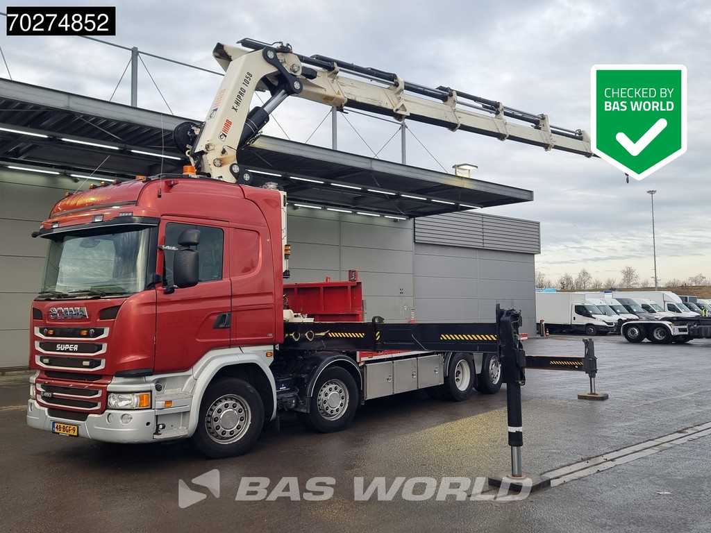 Scania G450 8X2 NL-Truck Hiab X-HIPRO 1058EP-6 Kran Front stab Retarder Euro 6