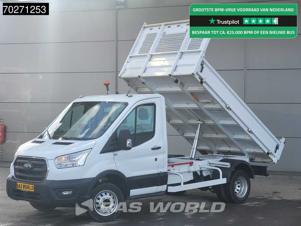 Ford Transit 170pk Kipper Dubbellucht 3.5tTrekhaak Airco Cruise Camera Tipper Benne Kieper 2m3 Airco Trekhaak Cruise control