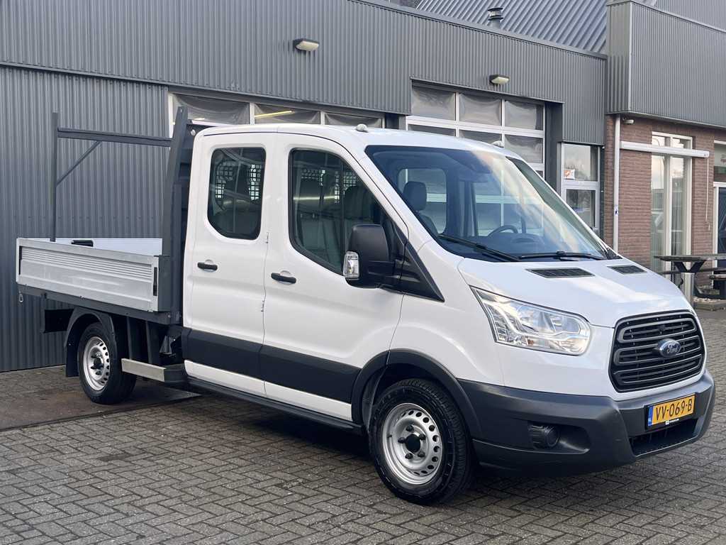 Ford Transit 310 2.2 TDCI DC Openlaadbak Pick-up Airco Trekhaak 2150kg trekgewicht Bluetooth telefoon voorbereiding 7-Persoons Euro 5 open laadbak P-up Bakwagen Bpm vrij voor particulier gebruik!!
