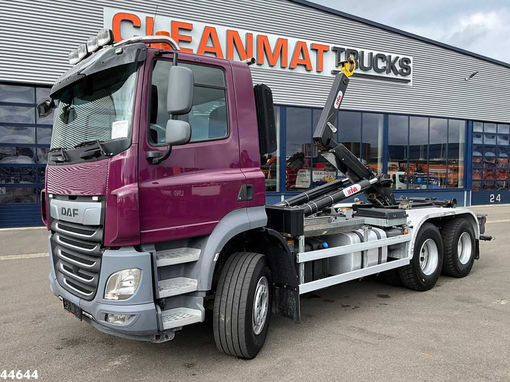 DAF FAT CF 480 6x4 Euro 6 Hyvalift 20 Ton haakarmsysteem Just 88.552 km!