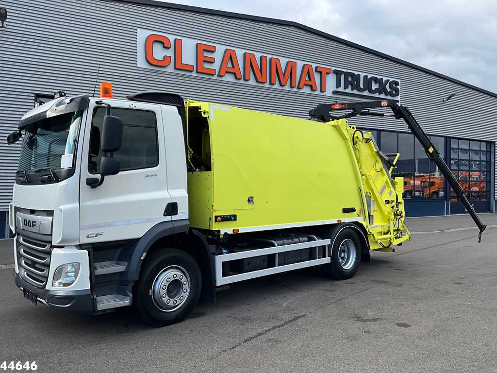 DAF FA CF 340 Euro 6 NTM 14.6m³ + PM 4 Tonmeter laadkraan