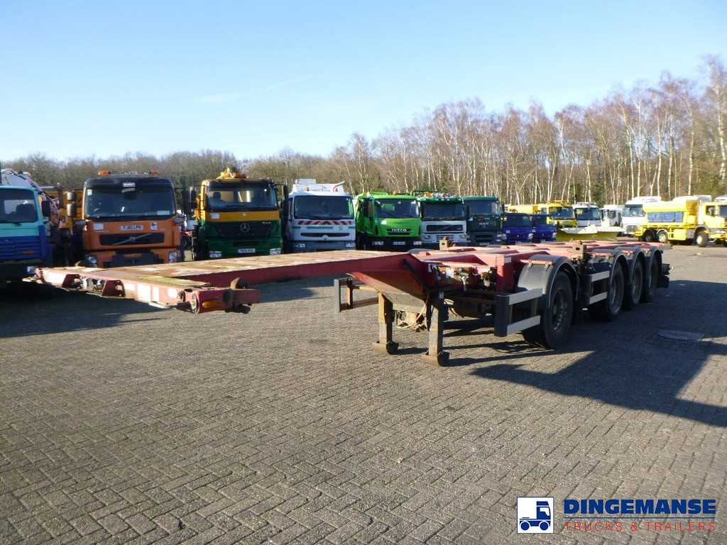 D-TEC 4-axle container combi trailer (3 + 1 axles) 20-30-40-45 ft