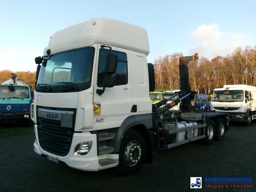 D.A.F. CF 460 6x2 Euro 6 Hyva container hook 20 t