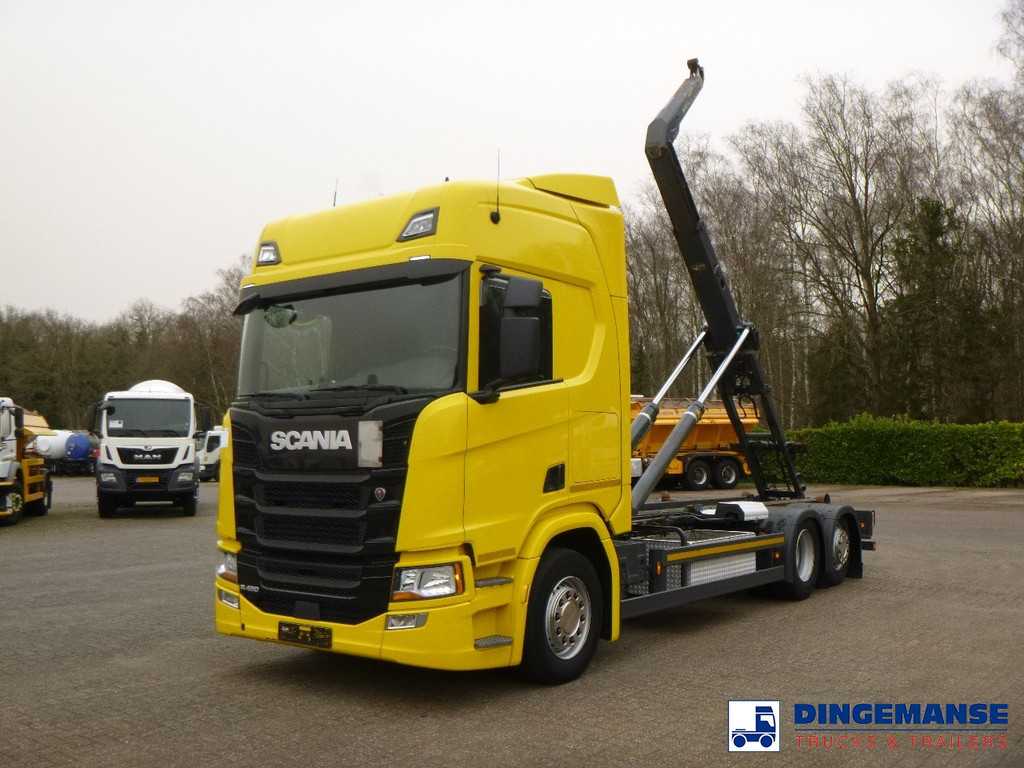 Scania R450 6x2 Euro 6C + Retarder + Meiller container hook 18.000 kg