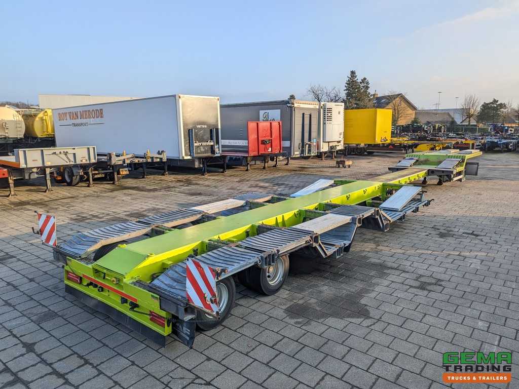 RECKER SAHN TIEFLADER SPEZIAL Dieplader - 3-StuurAssen - Afstandbediening - Uitschuifbaar - HydraulischVerbreedbaar - Wielkuipen -ZZ kenteken 3403