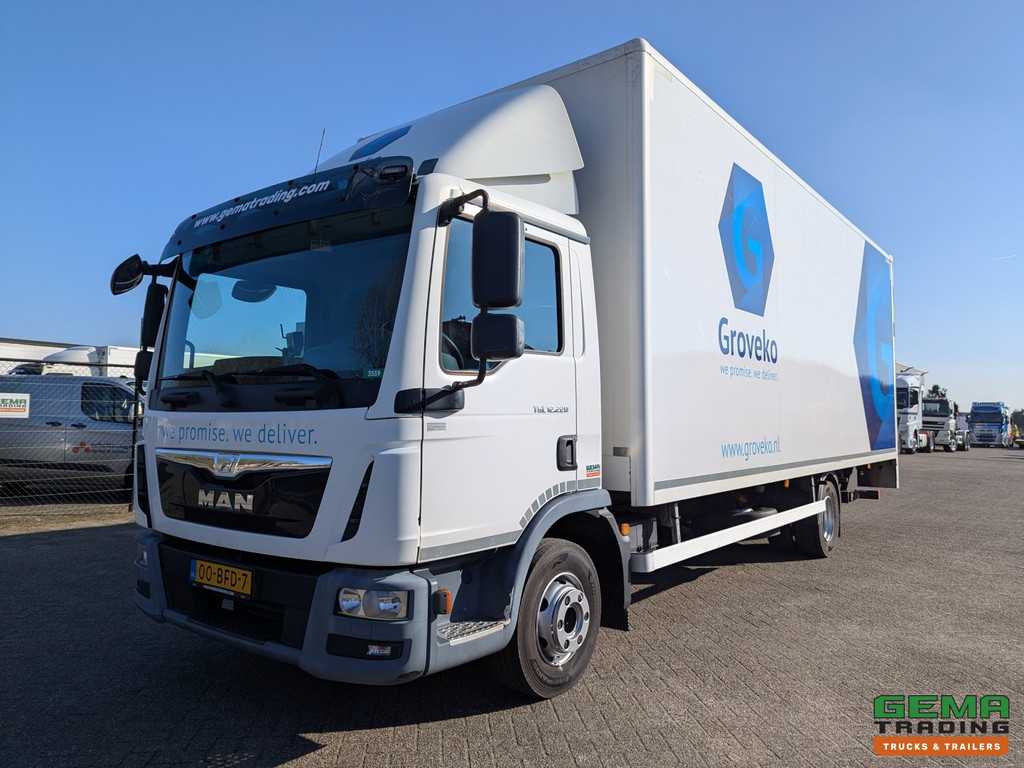 MAN TGL 12.220 4x2 Dagcab Euro6B - Geslotenbak 7.2m + Laadklep 1500KG - Zij deur- 09/2025APK 3559