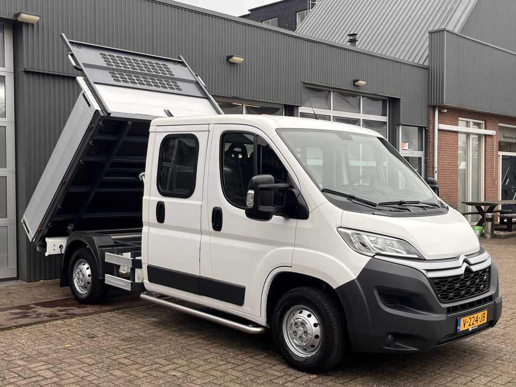 Citroën Jumper 35 2.0 BlueHDi DC Euro 6 Kipper Kieper Trekhaak 2500 kg trekgewicht 7-Persoons Telefoonverbinding 1e eigenaar open laadbak Pick-up P-up