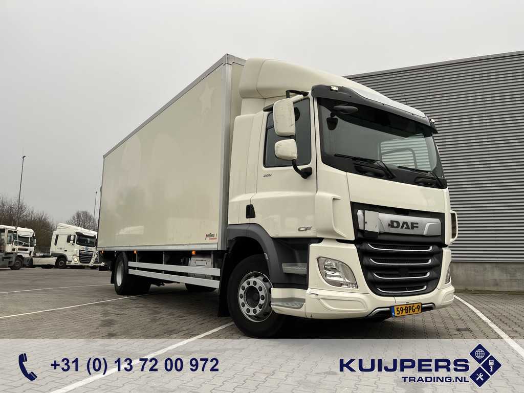 DAF CF 260 FA / 18 Ton / 350 dkm / Box 7.5 m / Laadklep / APK TUV 04-26