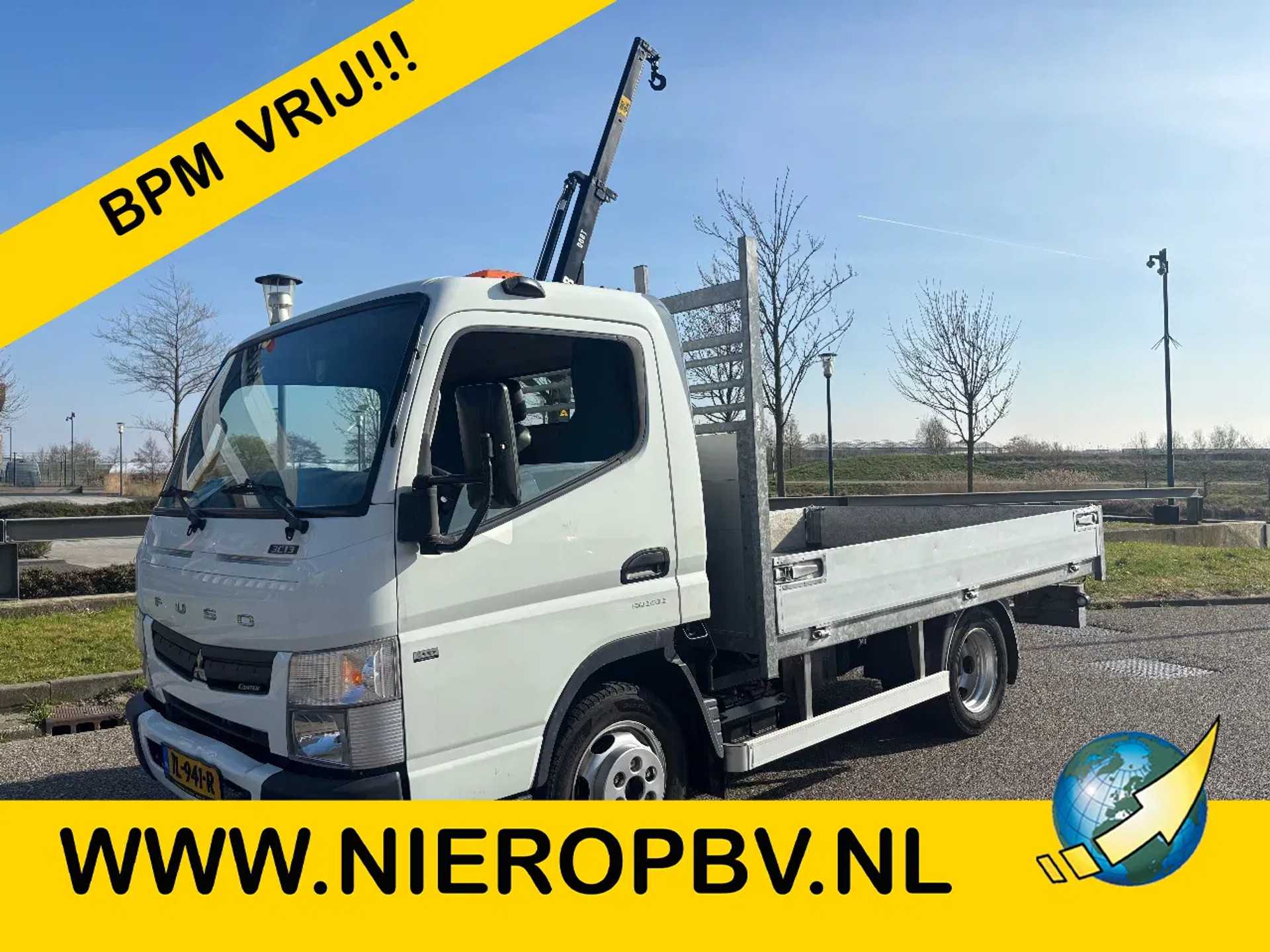 FUSO Canter Openlaadbak Automaat HIAB 008T Kraan 145.000KM