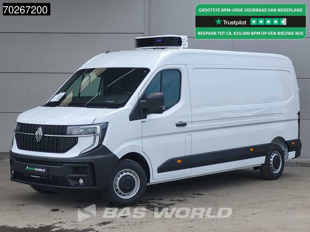 Renault Master 130PK 2025 Model Vries Koeler Carrier Xarios 200 230V LED Camera Parkeersensoren Airco Cruise -18 Vriezer Koeler Kühlkastenwagen 9m3 Airco Cruise control