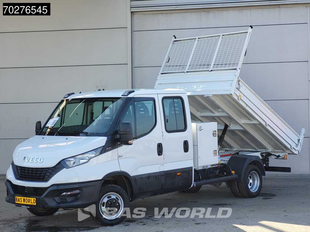 Iveco Daily 35C16 3.0L Dubbel Cabine Kipper met Kist 3,5t trekhaak Tipper Benne Kieper Airco Dubbel cabine Trekhaak Cruise control