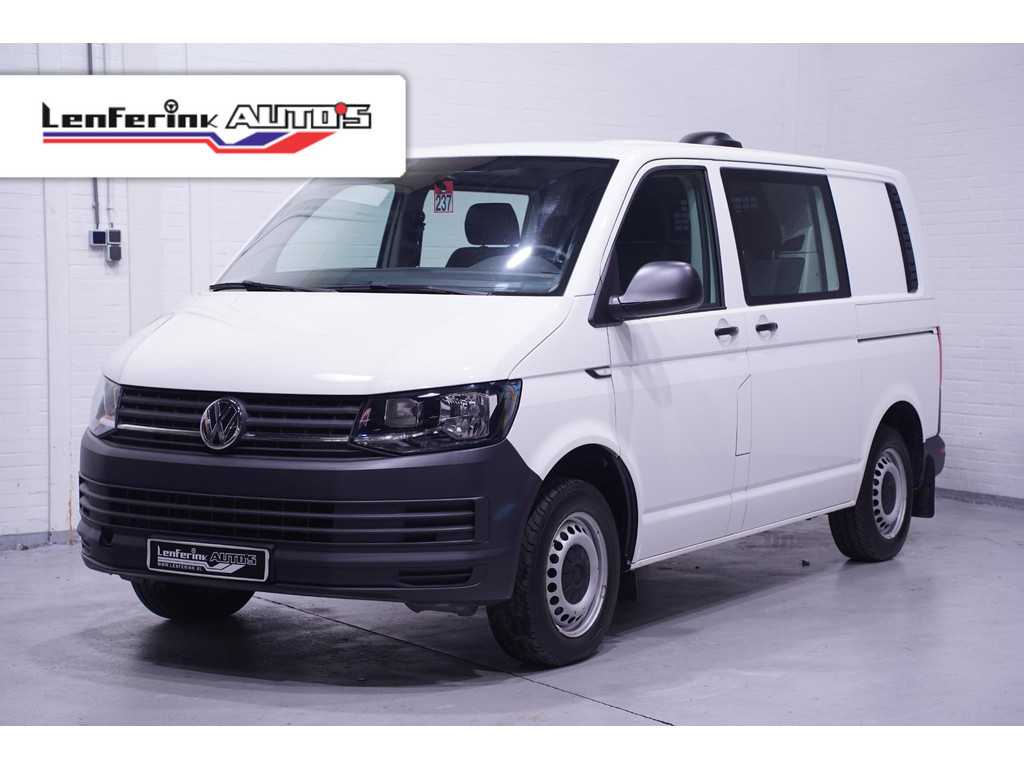 Volkswagen Transporter 2.0 TDI 115 pk L1H1 Dubbel Cabine 2x Schuifdeur Navi, Camera, Apple Carplay, 5-Zits