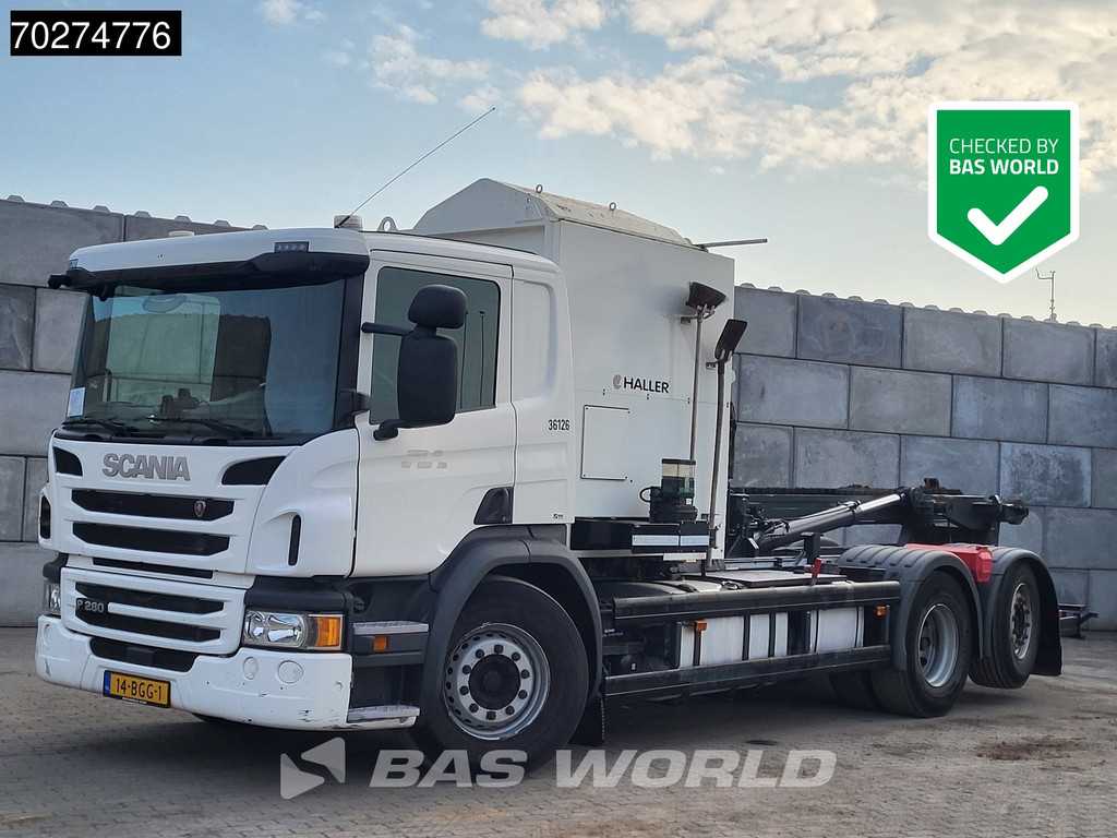 Scania P280 6X2 NL-Truck Allison Retarder Lift+Lenkachse Haller SeitenLader
