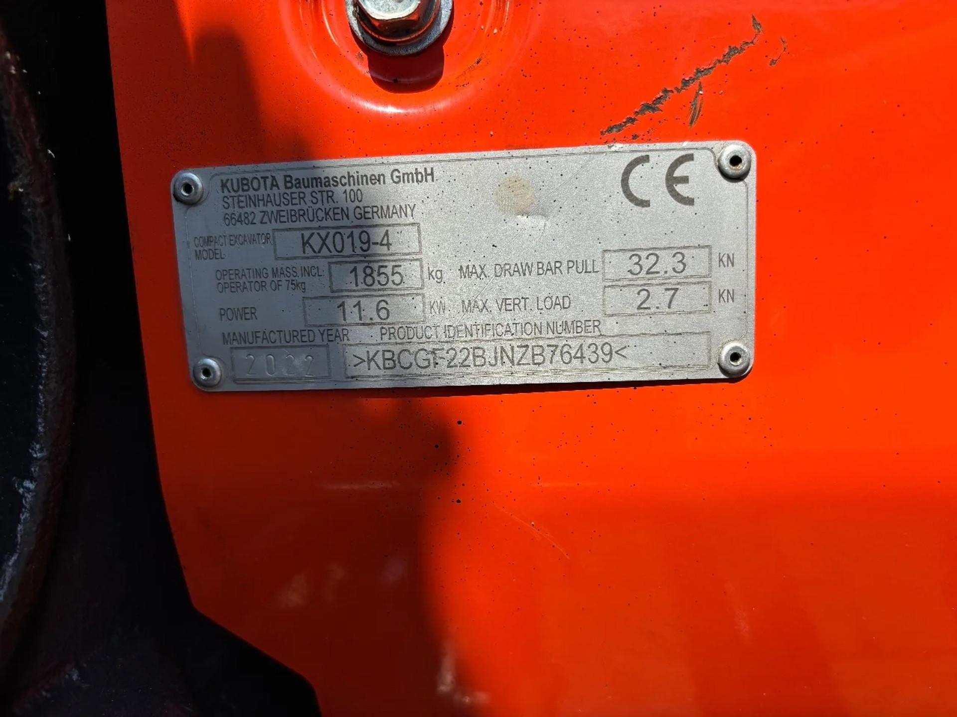 Foto 20 van Kubota KX019-4 Snelwissel Extra Functie + 3 Bakken 1000 UUR